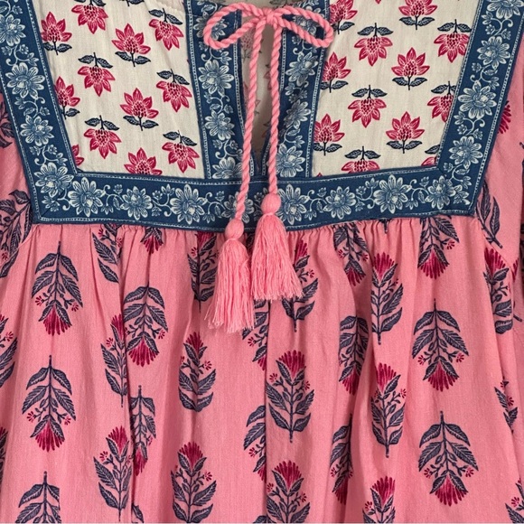 Old Navy ASO I Woke Up A Vampire Dress Sz M Floral Boho Cottagecore Peasant Airy - Picture 4 of 16